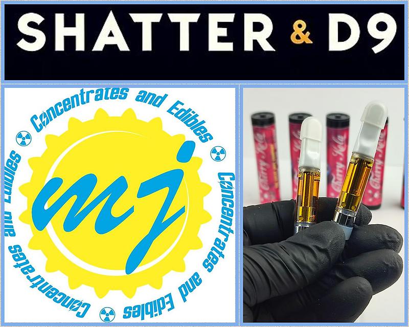 50/50 Shatter & D9 Distillate Vape Carts