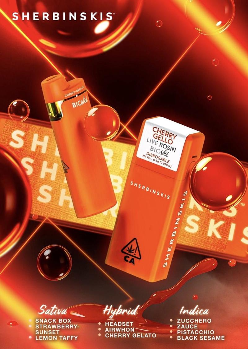 SHERBINSKIS HASH ROSIN 0.5G VAPE **FREE SHIPPING**