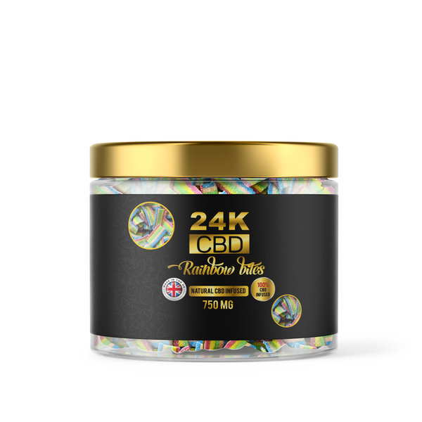 24K CBD PREMIUM GUMMIES RAINBOW BITES – 750MG