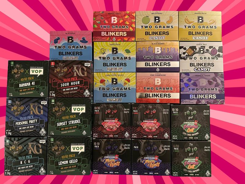 Premium THC Disposables Menu