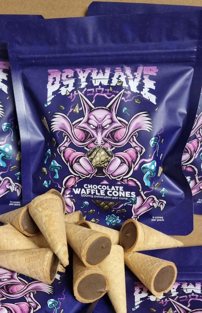 Magic Mushroom Waffle Cones