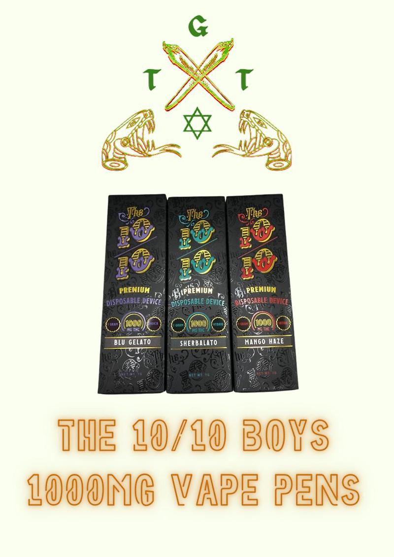 THE 10/10 BOYS 1000MG VAPE PENS