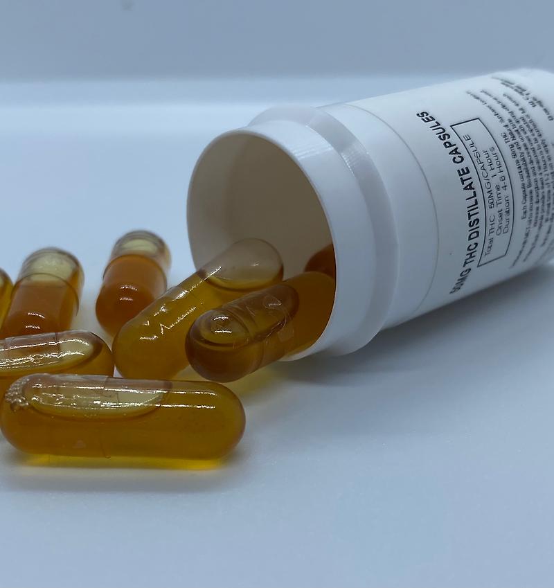 50MG THC DISTILLATE CAPSULES - 10 CAPSULES